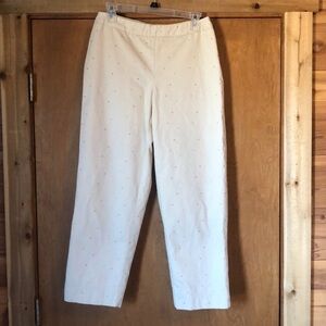 Liz Claiborne Audra polka dot corduroy capris